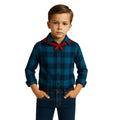 Camisa Xadrez Flanelada Infantil Juvenil Manga Longa Fantasia Flanela Festa Junina Caipira São João