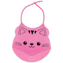 Babador de Silicone com Pega Migalhas Bebê Gatinho Rosa Kids Buba Megalomania