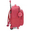 Mochila com Rodas Escolar Juvenil com Bolso Frontal Salmão Resistente Up4You - Luxcel Megalomania